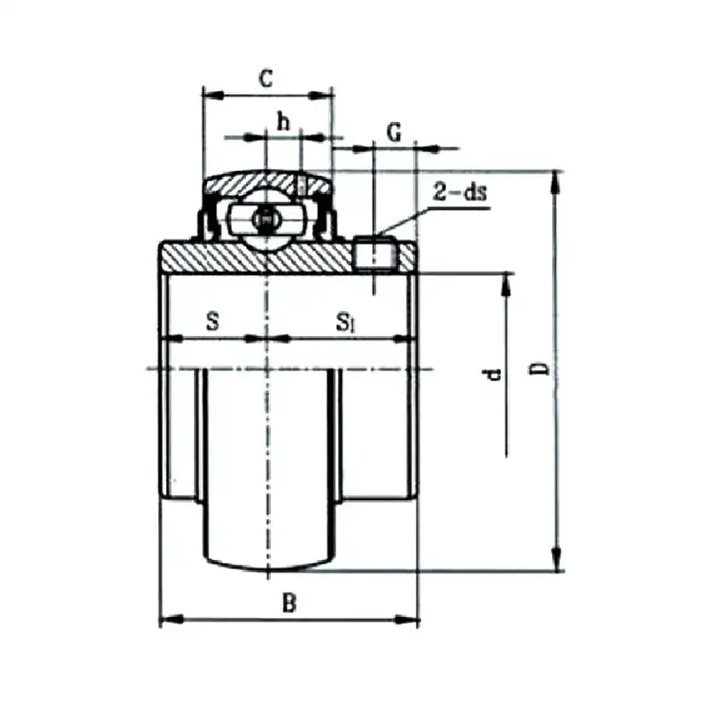 带顶丝 UC200结构图